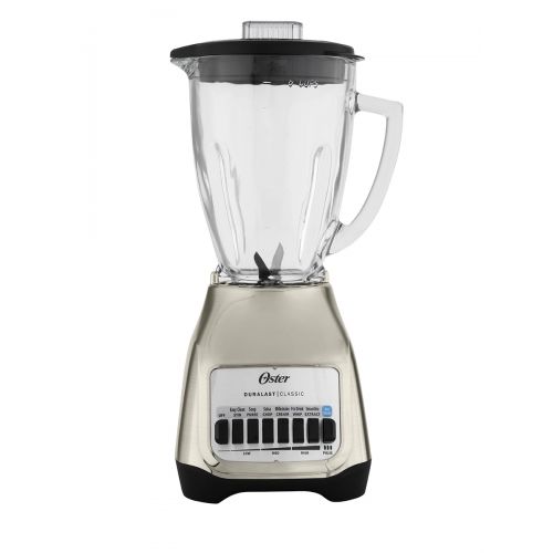 Oster Classic Series Blender PLUS Food Chopper, Nickel Plated with Glass Jar (BLSTSG-CFP-000)