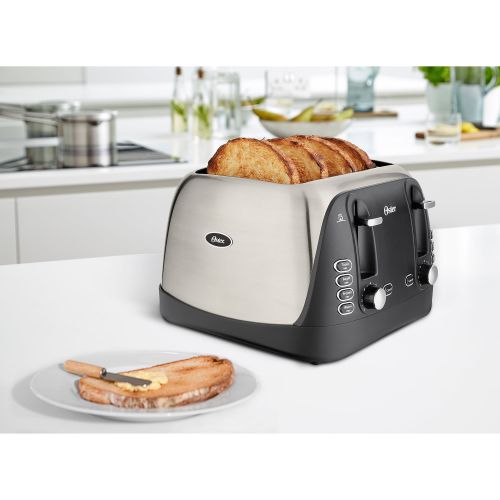  Oster 4-Slice Toaster, Brushed Stainless Steel (TSSTTRJBS4)