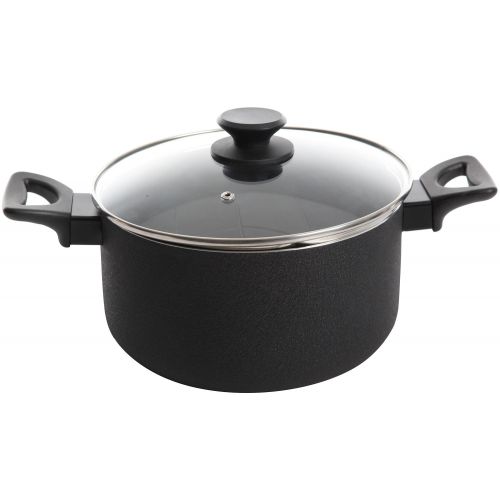  Oster Ashford 6 Quart Aluminum Dutch Oven with Lid in Black