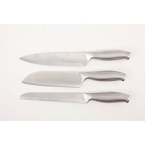  Oster Cuisine Stainless Steel Knife Set with Storage Block (13 Pieces)