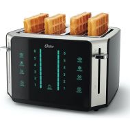 Oster 4-Slice Toaster, Touch Screen, Stainless Steel, Digital Timer, 6 Shade Settings, Easy to Clean, Removable Crumb Tray