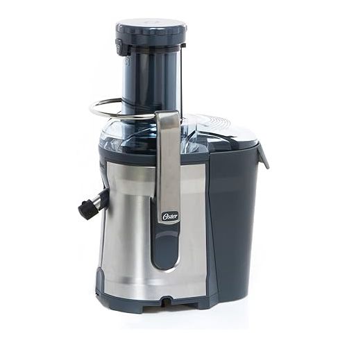  Oster Easy-to-Clean Professional Juicer, Stainless Steel Juice Extractor, Auto-Clean Technology, XL Capacity, Gray