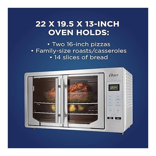  Oster Convection Oven, 8-in-1 Countertop Toaster Oven, XL Fits 2 16