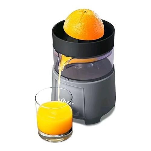  Oster Electric Citrus Juicer, High-Performance Silver 75 Watt Motor Electric Orange Juice Squeezer for Oranges, Lemons, and Limes