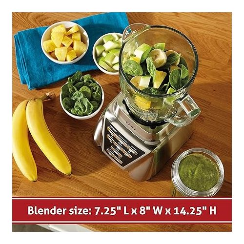  Oster Blender | Pro 1200 with Glass Jar, 24-Ounce Smoothie Cup, Brushed Nickel