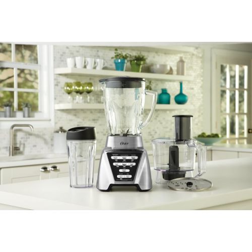  [아마존핫딜][아마존 핫딜] OSTER Oster Blender | Pro 1200 with Glass Jar, 24-Ounce Smoothie Cup and Food Processor Attachment, Brushed Nickel - BLSTMB-CBF-000