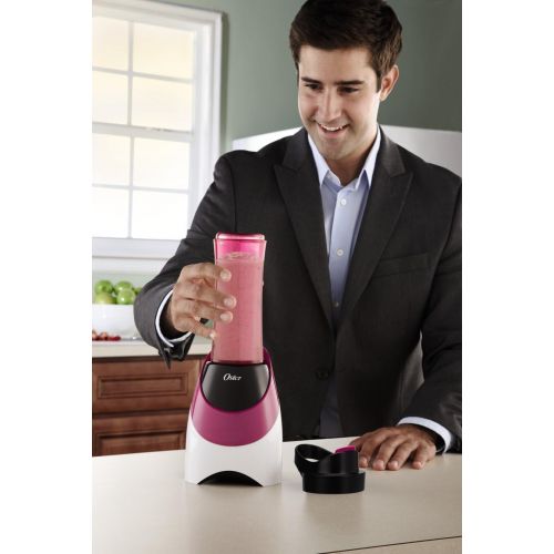  Oster BLSTPB-WPK My Blend 250-Watt Blender with Travel Sport Bottle, Pink