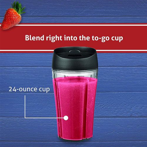  Oster Blender Pro 1200 with Glass Jar, 24-Ounce Smoothie Cup, Brushed Nickel