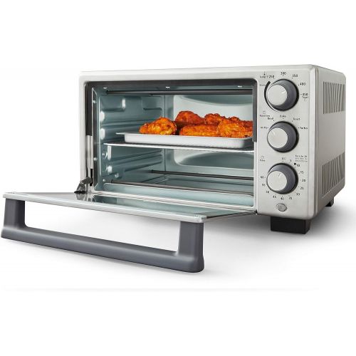  Oster Compact Countertop Oven With Air Fryer, Stainless Steel
