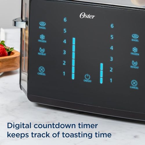  Oster 4-Slice Stainless Steel Digital Touchscreen Toaster with Quick-Check Lever and Digital Countdown Timer