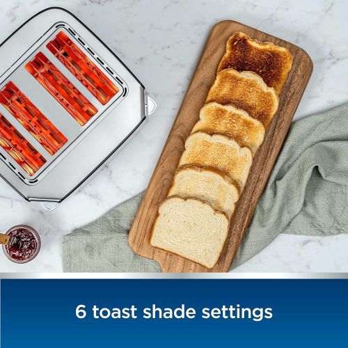  Oster 4-Slice Stainless Steel Digital Touchscreen Toaster with Quick-Check Lever and Digital Countdown Timer