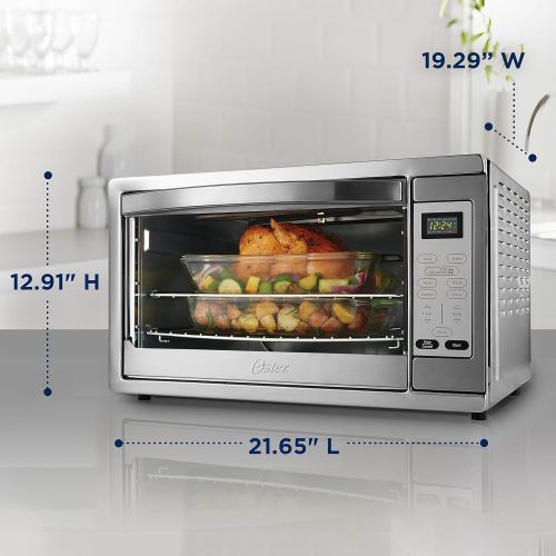  Oster Extra Large Digital Countertop Convection Oven, Stainless Steel (TSSTTVDGXL-SHP)