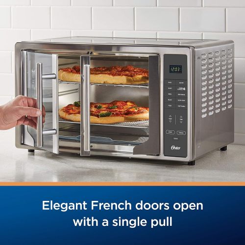  Oster Air Fryer Countertop Toaster Oven, French Door and Digital Controls,Stainless Steel, Extra Large, 42 L