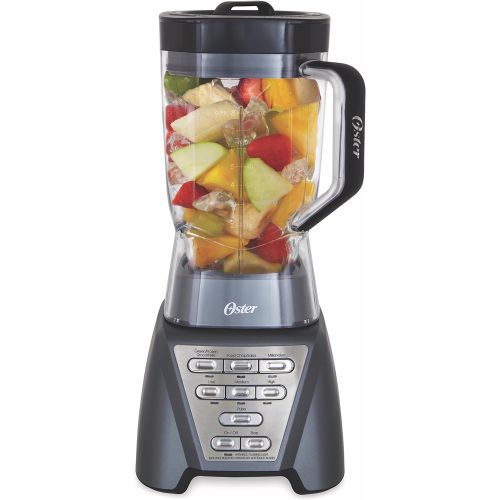  Oster Pro 1200 Blender with Professional Tritan Jar and Food Processor attachment, Metallic Grey