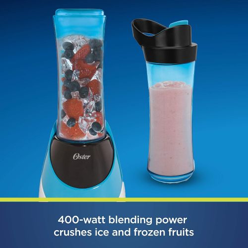  [아마존베스트]Oster BLSTPB-WBL My Blend 250-Watt Blender with Travel Sport Bottle, Light Powder Blue