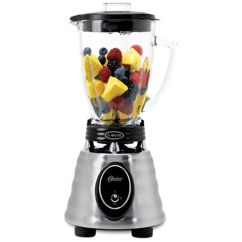  [아마존베스트]Oster BPCT02-BA0-000 6-Cup Glass Jar 2-Speed Toggle Beehive Blender, Brushed Stainless