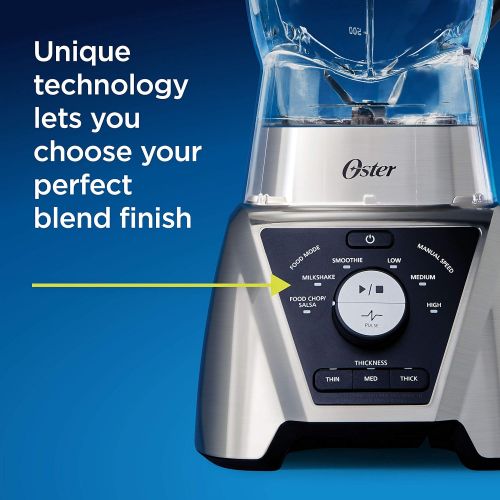  [아마존베스트]Oster Texture Select Pro Blender with 6-Program Settings, 1200-Watt Base, 64 Capacity Pitcher and (2) 24-oz Blend-N-Go Cups for Smoothies, Brushed Nickel, BLSTTSCB2000