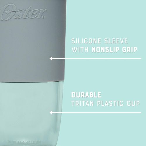  [아마존베스트]Oster Blend Active Portable Blender with Drinking Lid, USB Chargeable Personal Blender, Gray