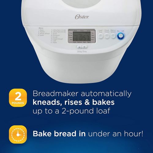  [아마존베스트]Oster Expressbake Breadmaker, 2-lb. Loaf Capacity, 2 lb, White/Ivory