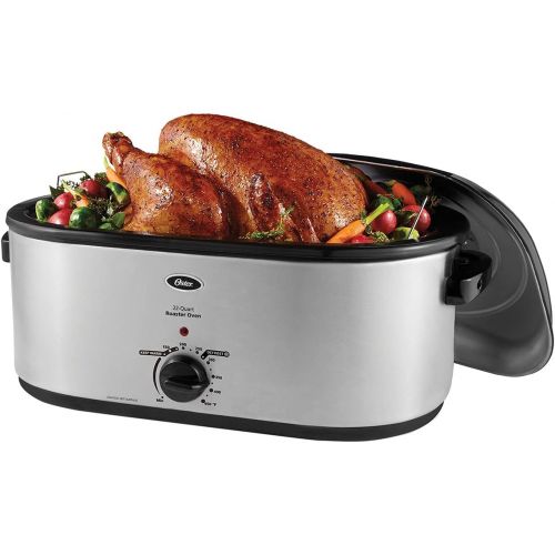  [아마존베스트]Oster Roaster Oven with Self-Basting Lid | 22 Qt, Stainless Steel