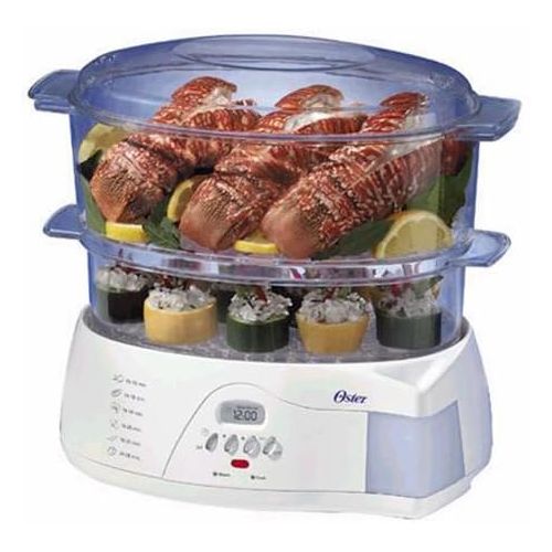  [아마존베스트]Oster 5712 Electronic 2-Tier 6.1-Quart Food Steamer, White