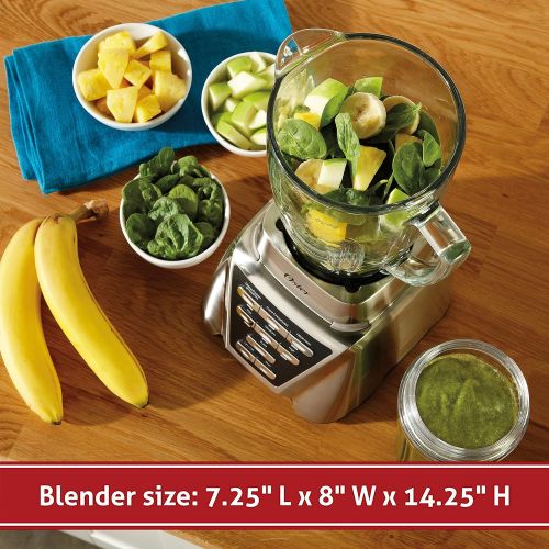 Oster Blender Pro 1200 with Glass Jar, 24-Ounce Smoothie Cup, Brushed Nickel