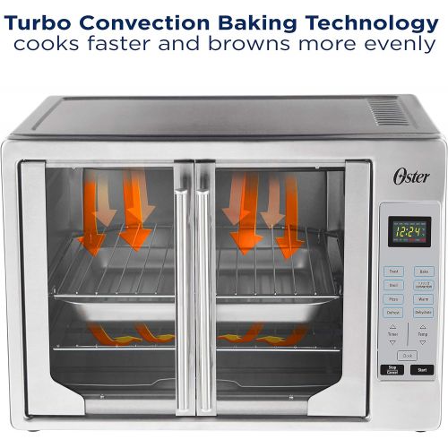  Oster Convection Countertop and Toaster Oven French Door and Digital Controls Stainless Steel, Extra Large