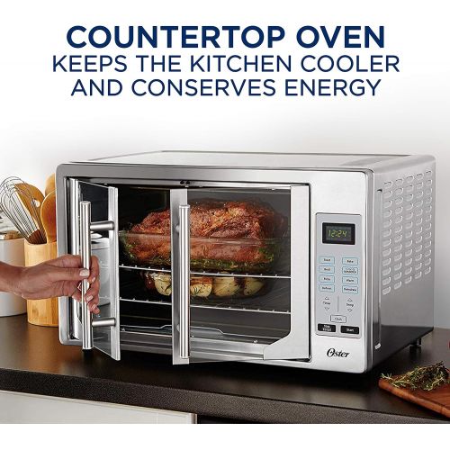  Oster Convection Countertop and Toaster Oven French Door and Digital Controls Stainless Steel, Extra Large