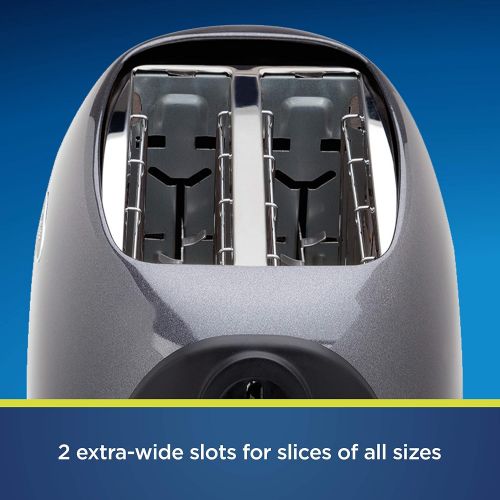  Oster 2 Slice, Bread, Bagel Toaster, Metallic Grey