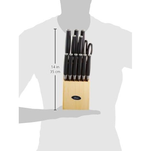 Oster Lindbergh 14 Piece Stainless Steel Cutlery Set, Black