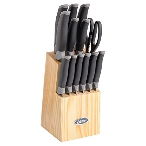  Oster Lindbergh 14 Piece Stainless Steel Cutlery Set, Black