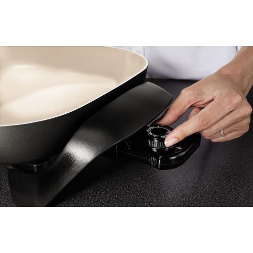  [아마존베스트]Oster DuraCeramic Electric Skillet CKSTSKFM12W-ECO, 12-Inch, Black/Creme