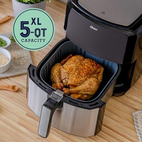  [아마존베스트]Oster DiamondForce Nonstick XL 5 Quart Digital Air Fryer, 8 Functions with Digital Touchscreen