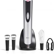 [아마존베스트]Oster 4-in-1 Wine Savoring Experience with Cordless Electric Wine Opener | Wine Kit with Rechargeable Wine Bottle Opener, Wine Pourer, Vacuum Wine Stoppers, and Foil Cutter