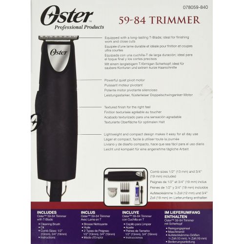  Oster Oster Professional 220v Hair Trimmer T-finisher 76059-840 Whisper Motor Free Dvd