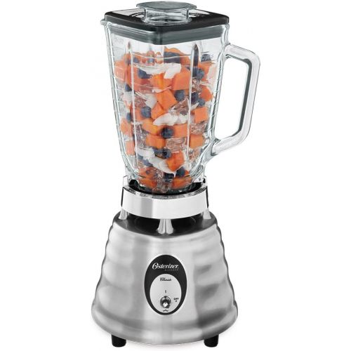  Oster 4093-008 5-Cup Glass Jar 2-Speed Beehive Blender, Brushed Stainless