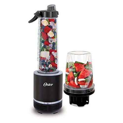  Oster Blend Active 2-in-1 Personal Blender with Food Chopper, Black