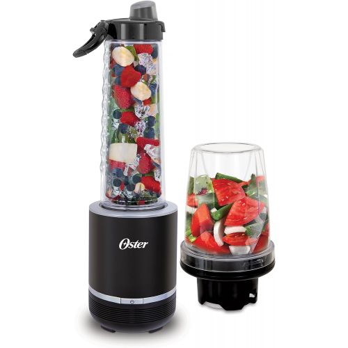  Oster Blend Active 2-in-1 Personal Blender with Food Chopper, Black