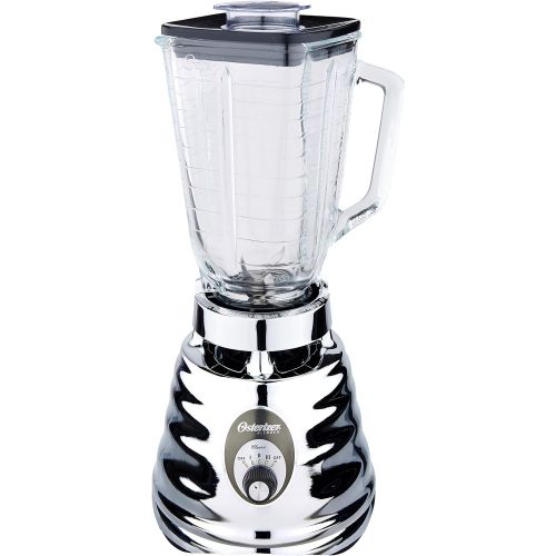  Oster 4655 blender, Retro Chrome 3 speed, 5 cup glass jar.