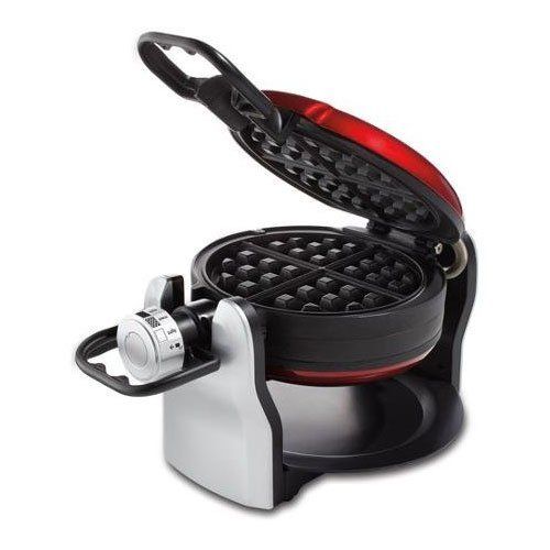  Oster Electric Double Flip Belgian Style Waffle Maker, Red | CKSTWFDF2-1-015