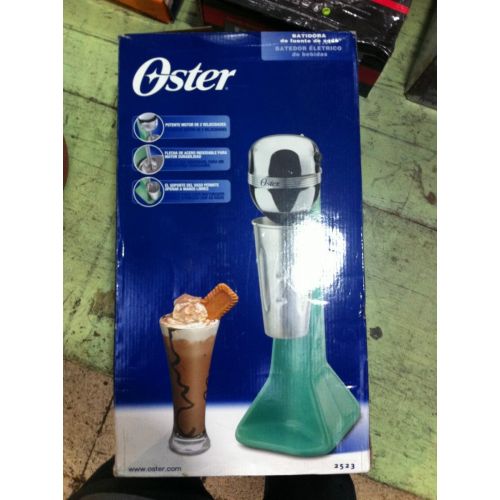  Oster Chocomilera Tall Commercial Heavy Duty Restaurant, Bar Soda Fountain mixer for Milk Shake or other Shakes with 2 speeds and Stainless Steel Spindle. 110 watts of power with w