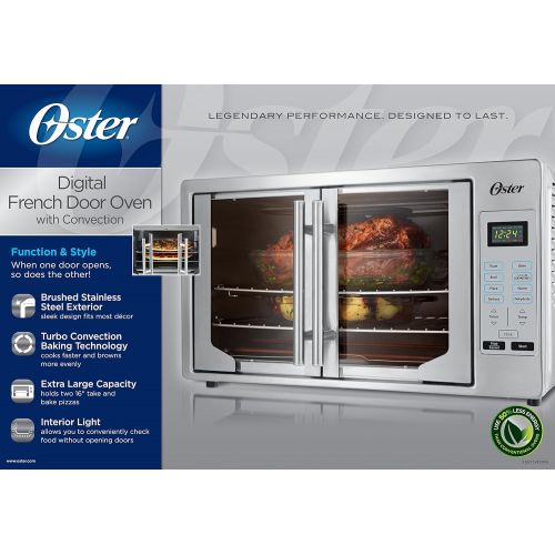  Oster TSSTTVFDDG Digital French Door Oven, Stainless Steel