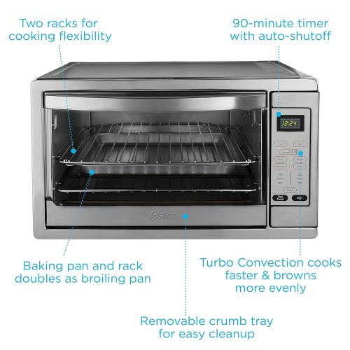  Oster TSSTTVFDDG Digital French Door Oven, Stainless Steel