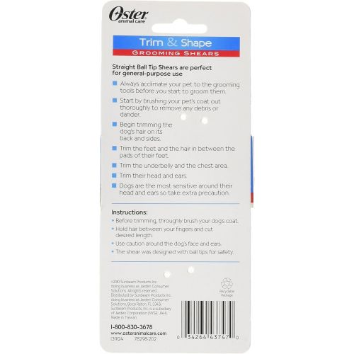  Oster Animal Care Clean & Healthy Grooming Shears