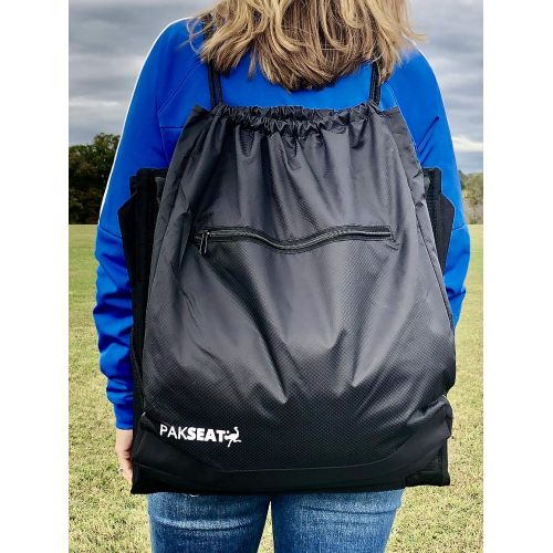  Ostrich PakSeat 2N1 Seat and Backpack Sackpack & Stadium Seat, Padded Seat, Adjustable Back Support, Water Bottle Sleeves, Large Storage Compartments, Athletic Bag, String Bag