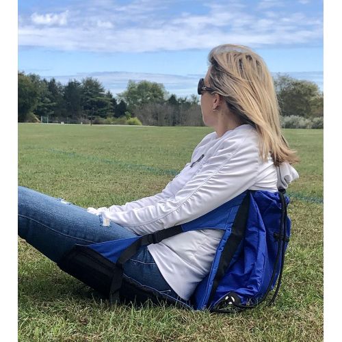  Ostrich PakSeat 2N1 Seat and Backpack Sackpack & Stadium Seat, Padded Seat, Adjustable Back Support, Water Bottle Sleeves, Large Storage Compartments, Athletic Bag, String Bag