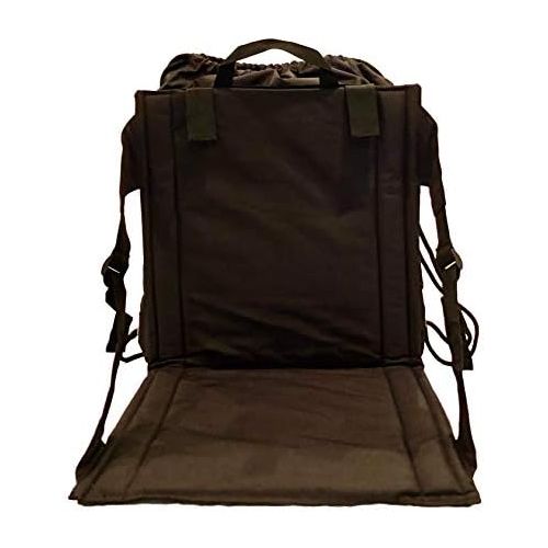  Ostrich PakSeat 2N1 Seat and Backpack Sackpack & Stadium Seat, Padded Seat, Adjustable Back Support, Water Bottle Sleeves, Large Storage Compartments, Athletic Bag, String Bag