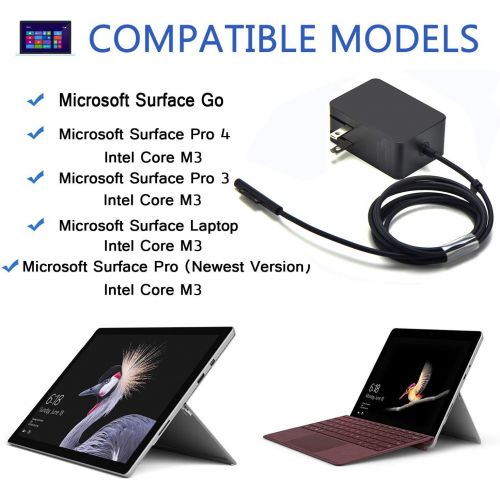  Ostrich Surface Go Charger,Power Supply Adapter 24W 15V 1.6A Compatible Microsoft Surface Go/Surface Pro 4 Core m3/Surface Pro 3