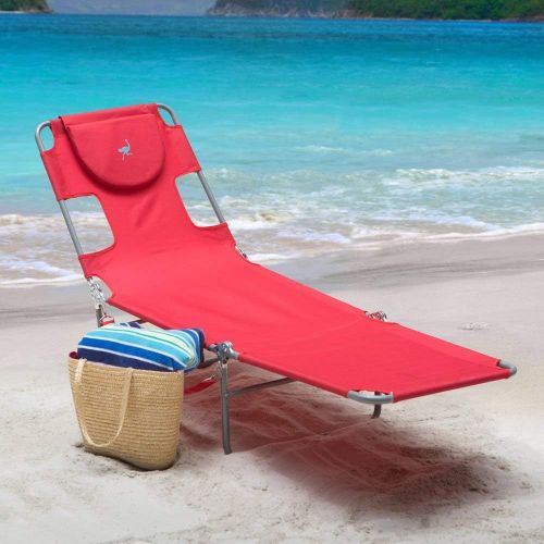  Ostrich Chaise Lounge, Red & Sport-Brella Versa-Brella 4-Way Swiveling Sun Umbrella (FireBrick Red, Regular