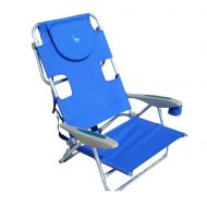 Ostrich Chair On Your Back Backpack Reclining Beach Chair, Portable Camp Chair (Blue)